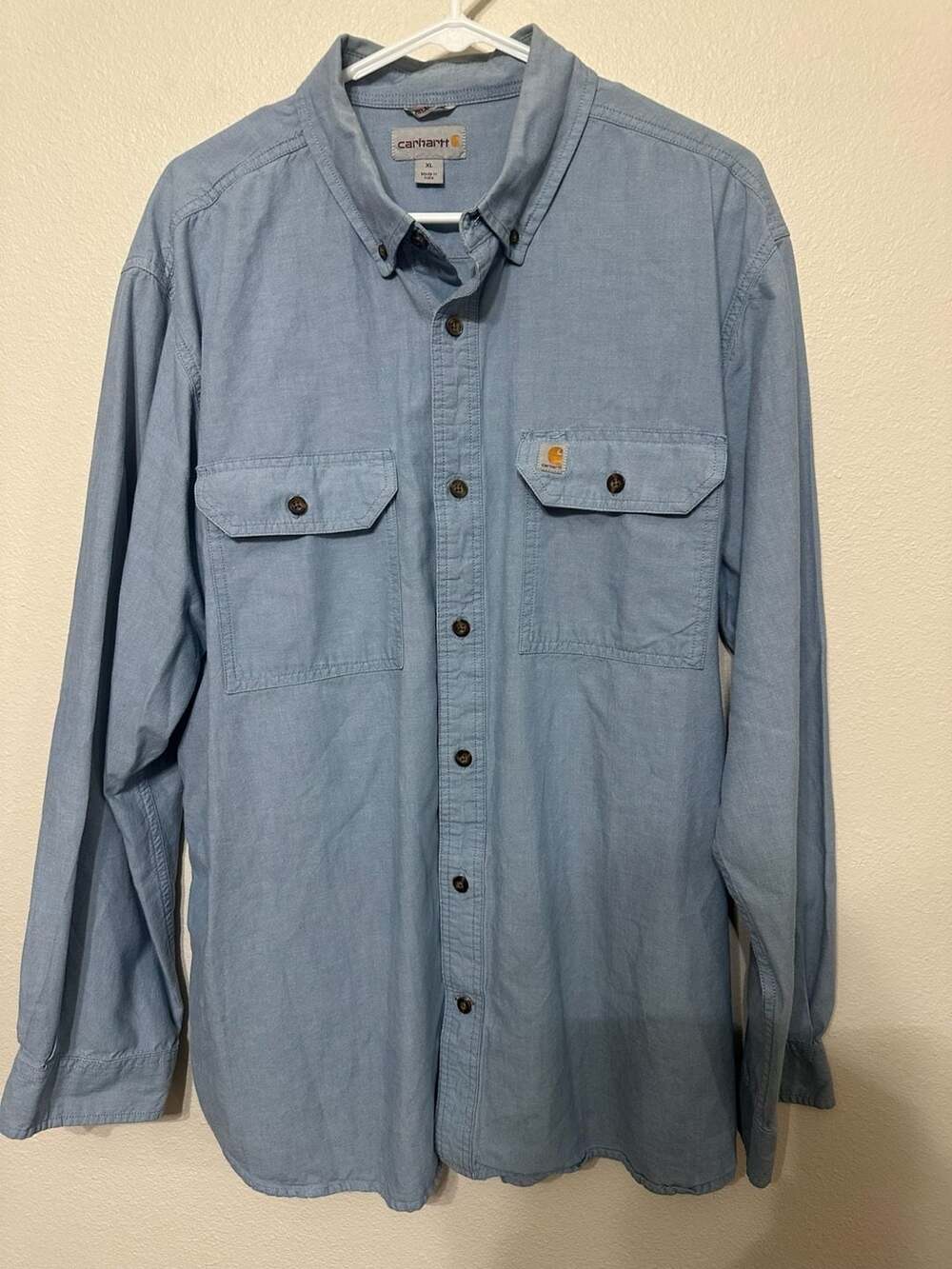 Men's Fort Loose Fit Long Sleeve Chambray Shirt - Men's Work Shirts